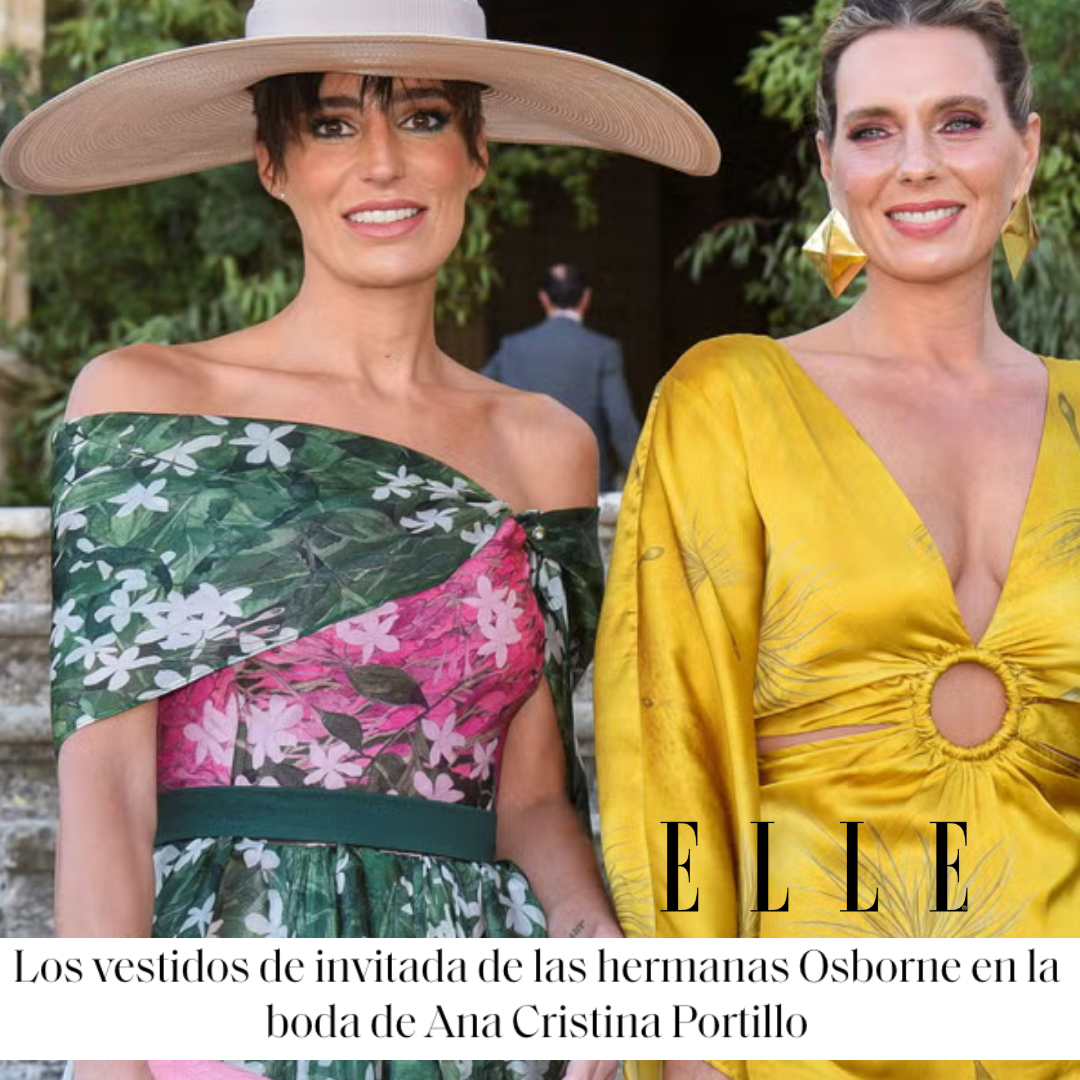 Los vestidos de invitada de las hermanas Osborne en la boda de Ana Cristina Portillo