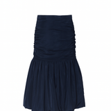 Falda Ivanna Tafetán azul marino