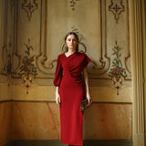 Vestido Daria Granate