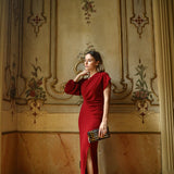 Vestido Daria Granate