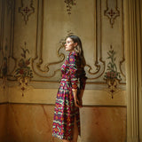 Vestido Laurett Malmo Fucsia y Verde