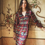 Mila Malmo Fuchsia and Green Dress