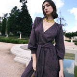 Vestido Huga Berenjena